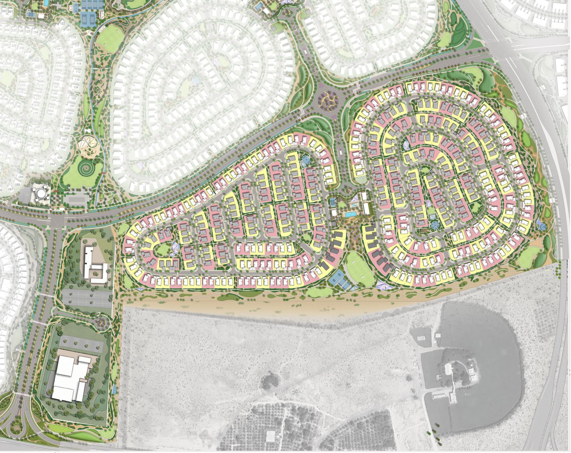 Serro The Heights by Emaar community lifestyle collage showing villas, lagoon amenities, and wellness living by Emaar